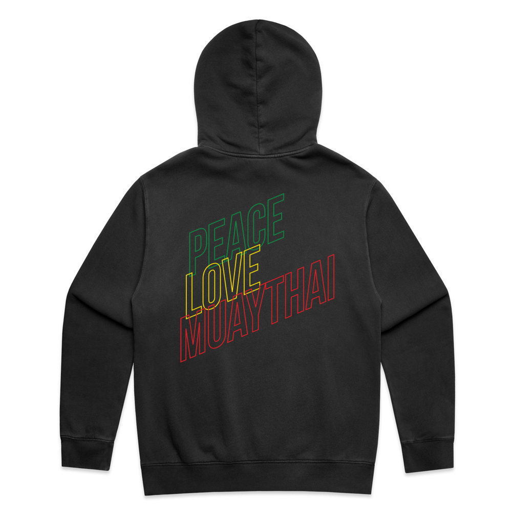 Roots – Peace Love Muay Thai Faded Hooded Sweat