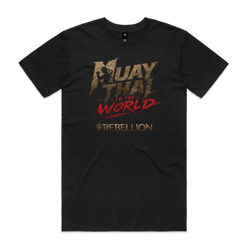 Muaythai to the World X Rebellion – Official Event T-Shirt - Black