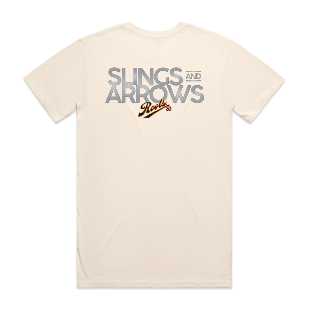 Roots 30 – Slings &amp; Arrows – Official Event T-Shirt