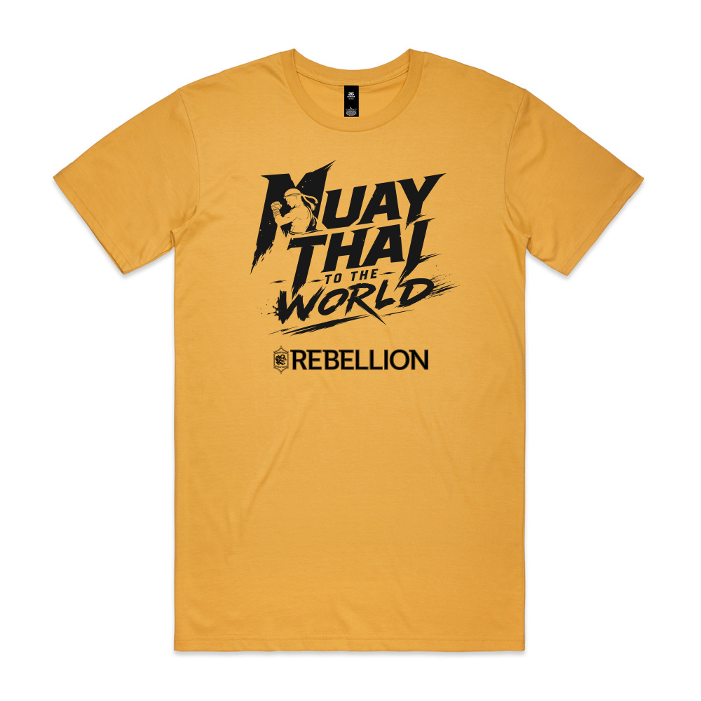 Muaythai to the World X Rebellion – Official Event T-Shirt - Gold